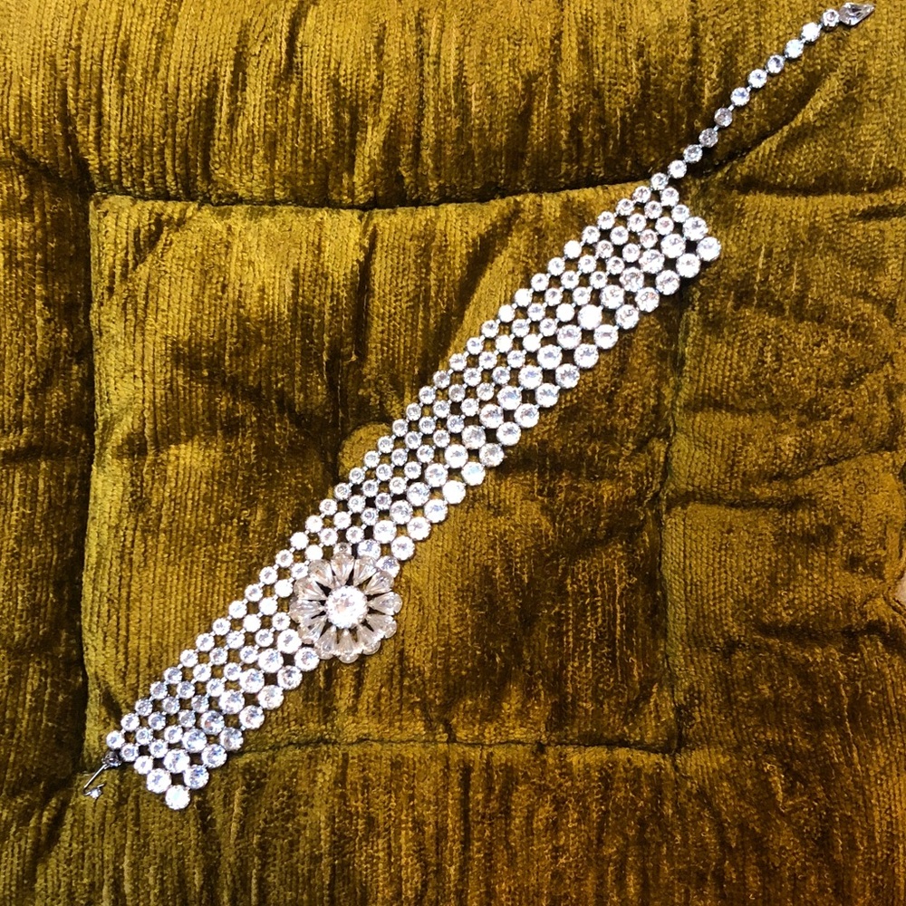 Weiss paste/rhinestone choker